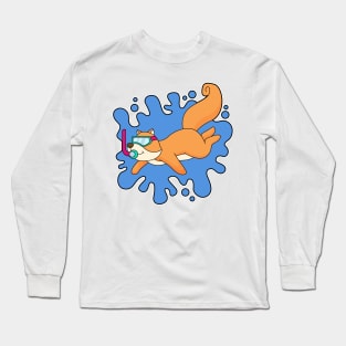 Squirrel Diver Snorkel Long Sleeve T-Shirt